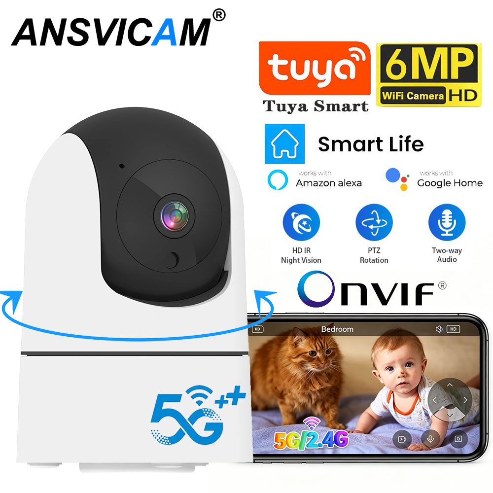 Home Security Google Camera - Mini Cámara IP 2K 6MP 5G