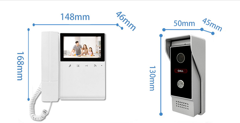 Peephole Camera Viewer - Monitor TFT de 4,3 pulgadas, intercomunicador