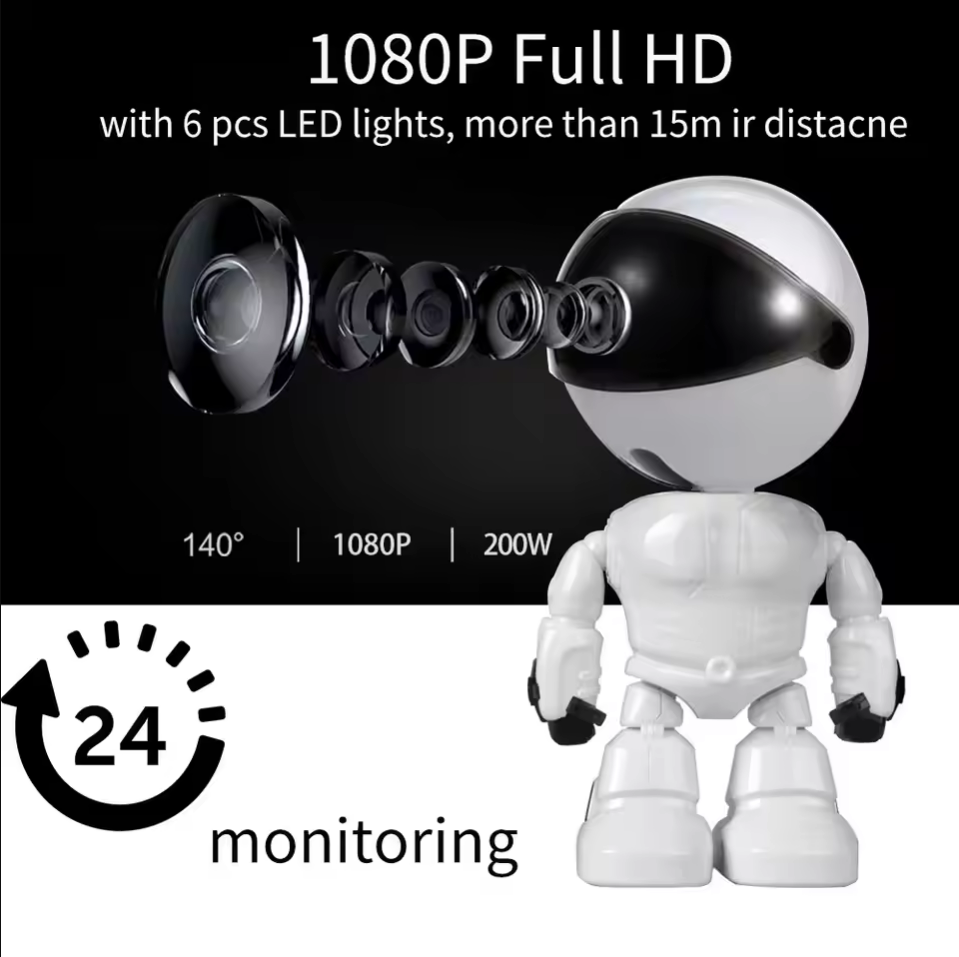 Home Security Robot - Robot inteligente WiFi Cámara IP 1080P