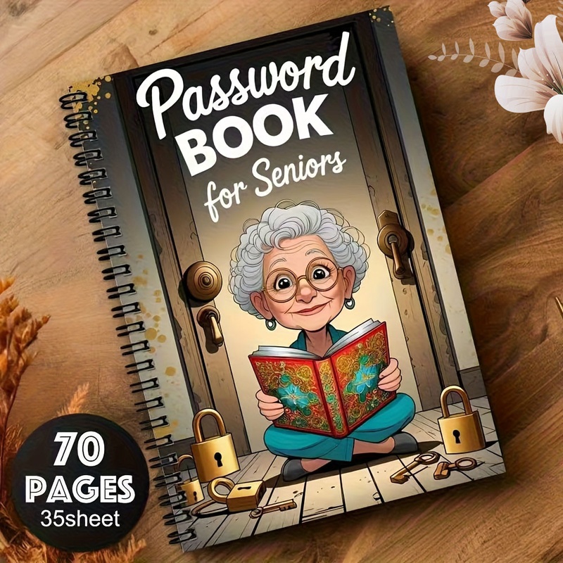 Home Security For Seniors - Paquete de 2/5 cuadernos con contraseña