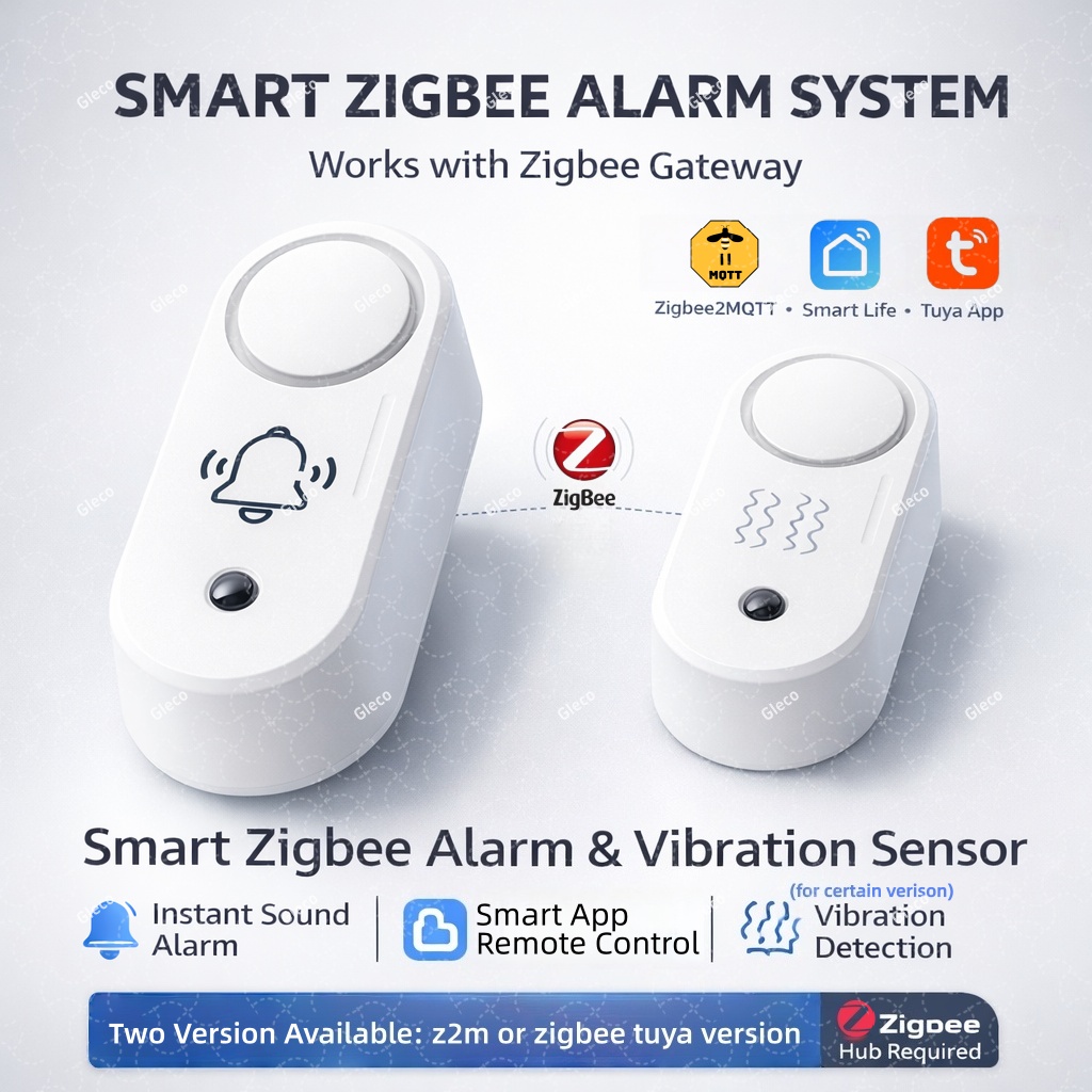 Home Security Options - Alarma de sirena Zigbee con detección