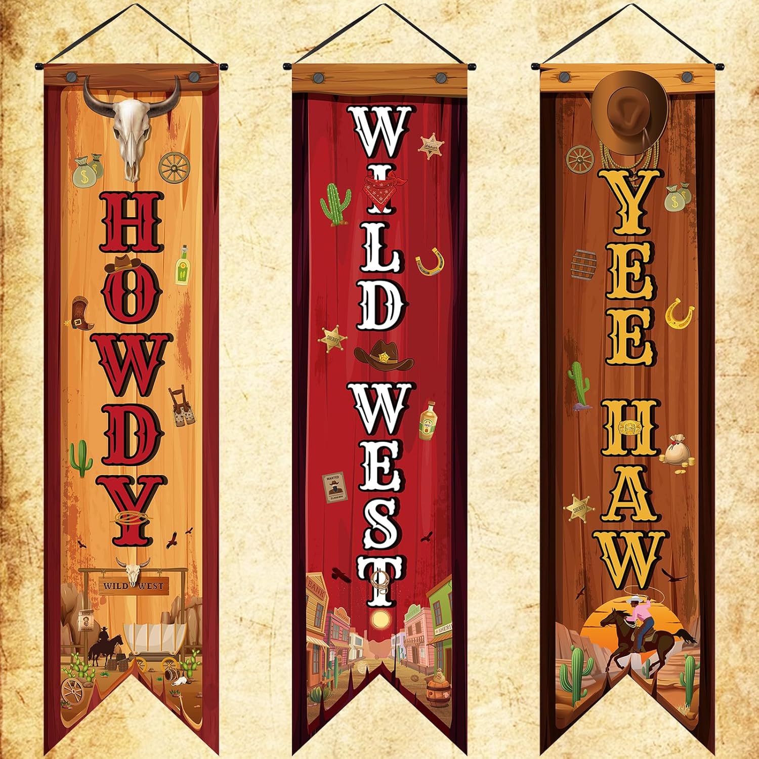 Home Security Yard Sign - 3 uds decoraciones de fiesta occidental