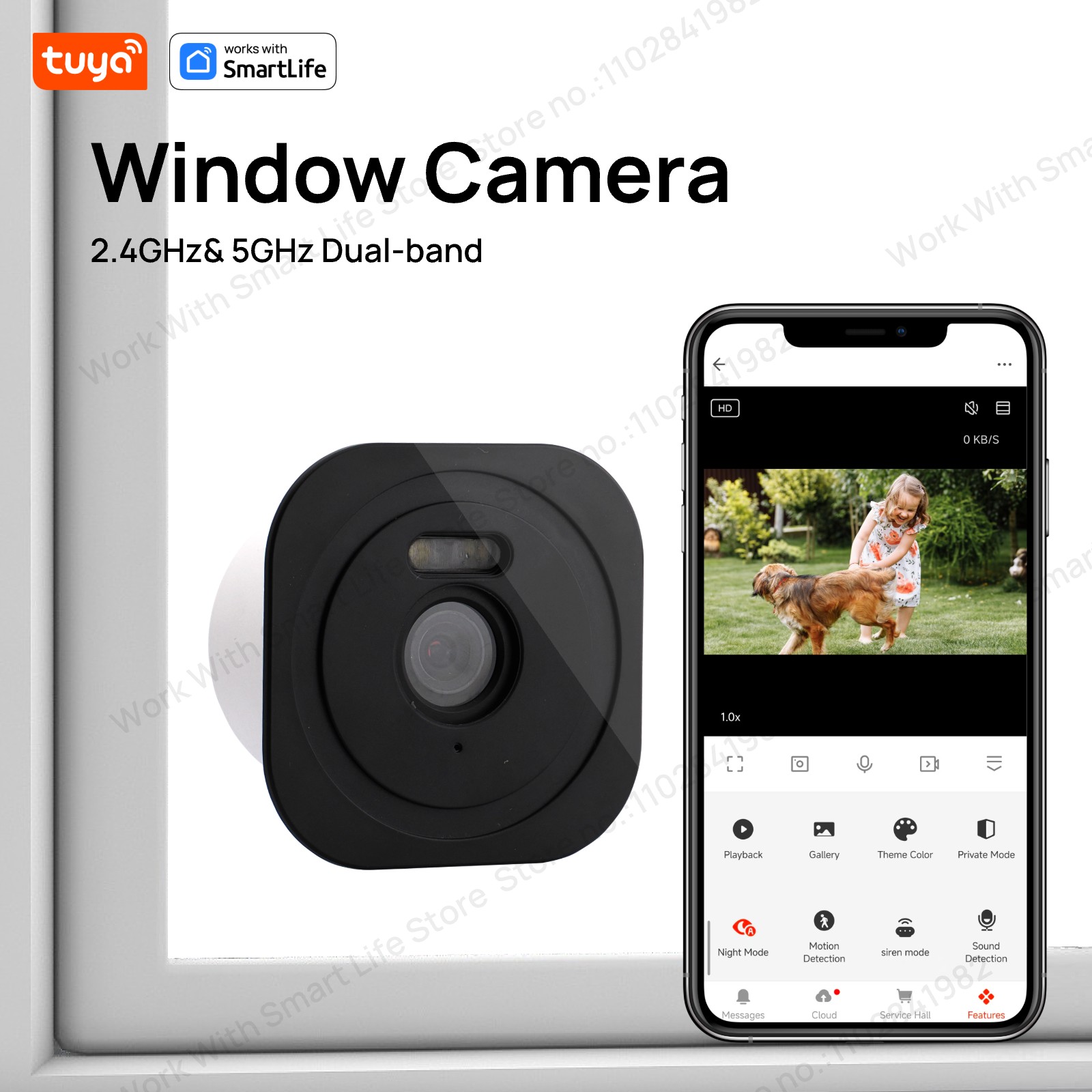 Home Security Robot - Cámara de ventana Tuya de 3MP