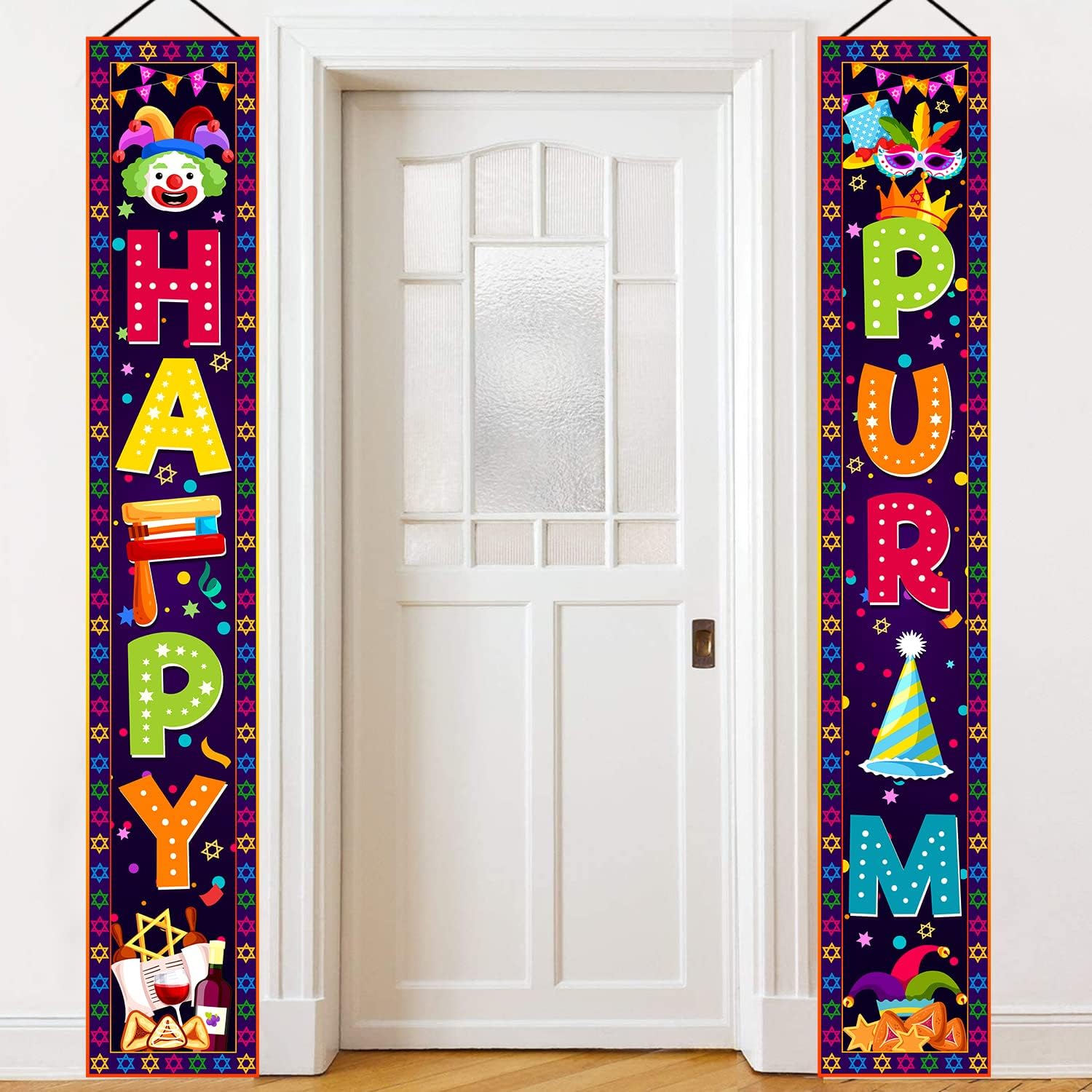 Home Security Yard Sign - Happy Purim Decoraciones Porche Signo Banner