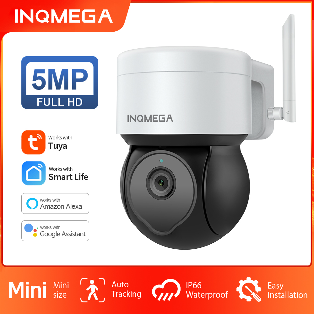 Home Security Google Camera - Cámara PTZ para exteriores INQMEGA 5MP