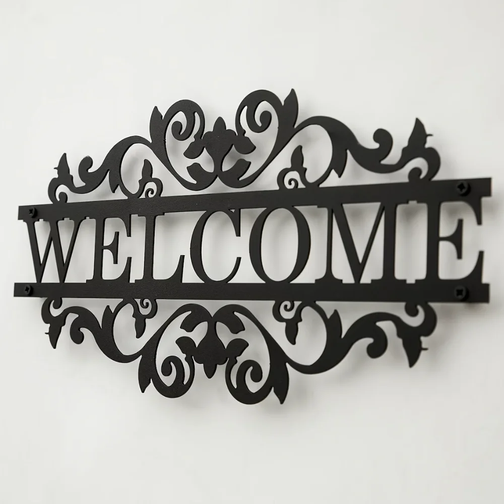 Home Security Yard Sign - Letrero de Bienvenida Rústico de Metal