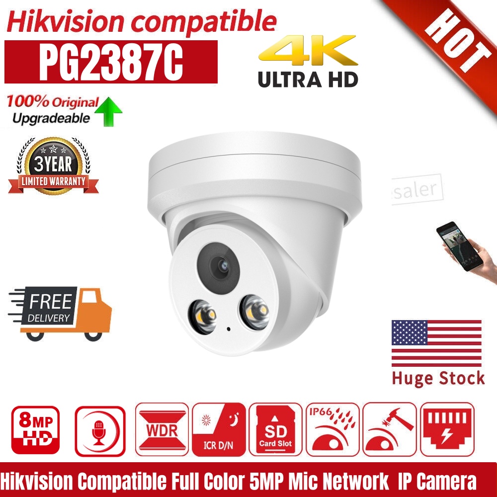 Home Security Hikvision - Cámara IP Hikvision Compatible con 8MP