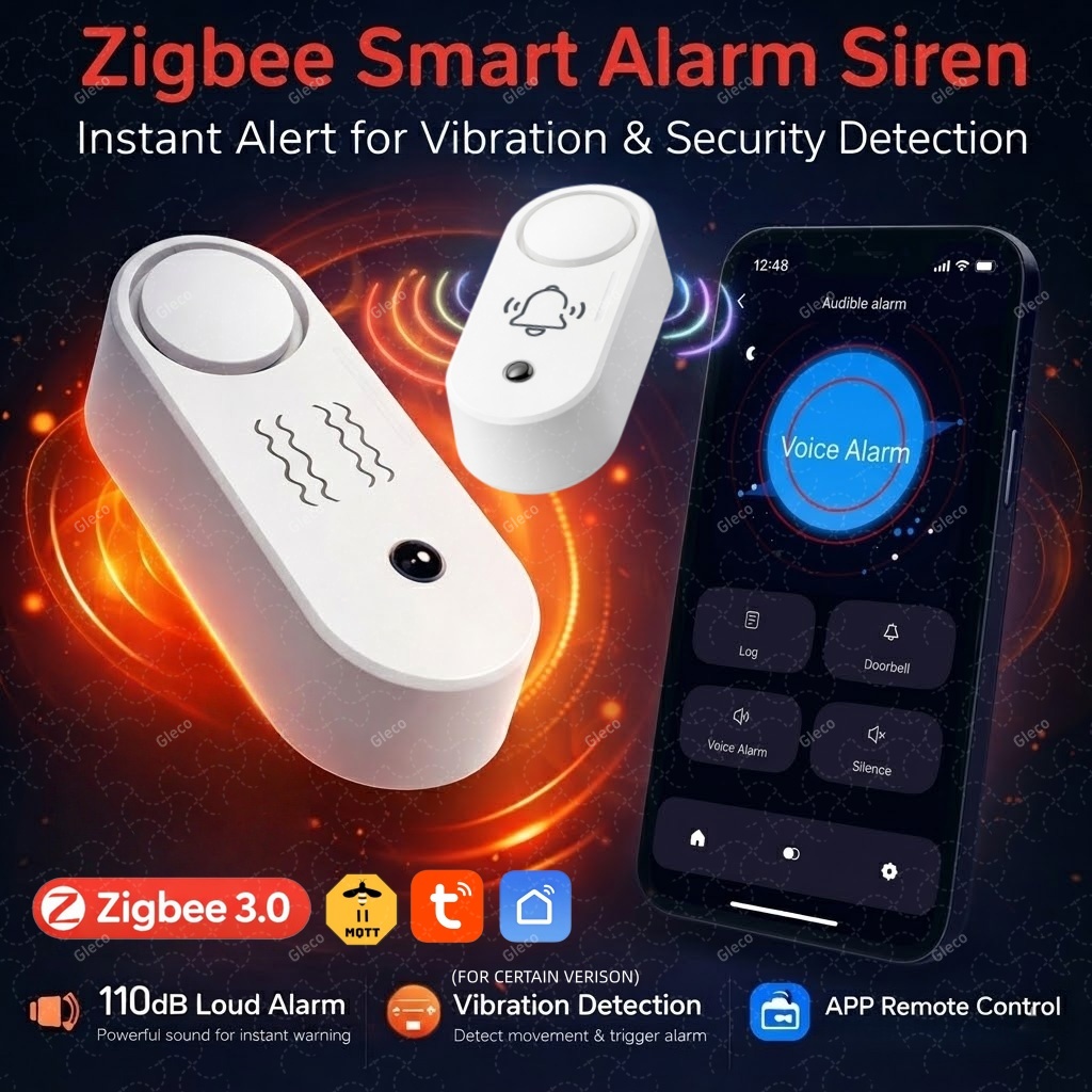 Home Security Options - Alarma Inteligente ZigBee Tuya con Sirena,