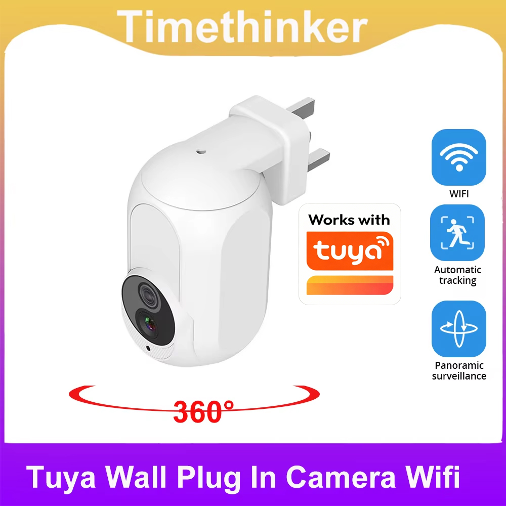 Home Security Google Camera - Cámara enchufable de pared Tuya Wifi