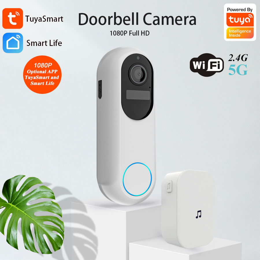 Home Security Google Camera - Timbre de vídeo inteligente Tuya, impermeable,