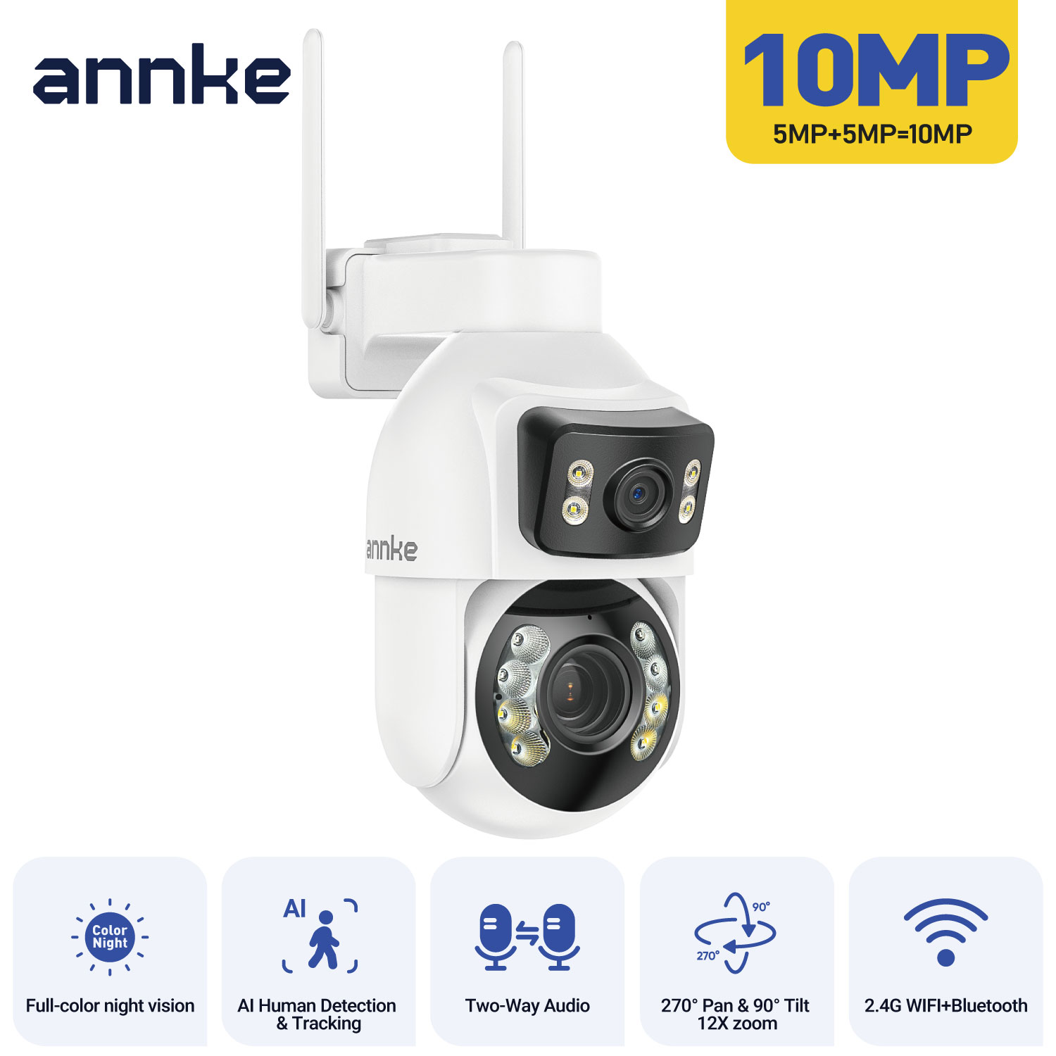 Cámara de Seguridad ANNKE PTZ  - Home Security Google Camera reseña y precio