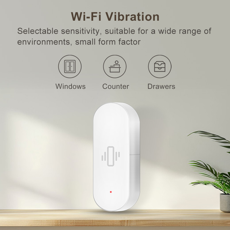 Sensor de vibración WiFi Tuya, - Home Security App reseña y precio