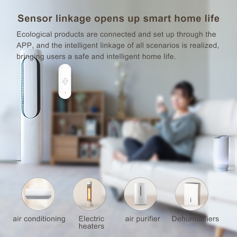 Sensor de vibración WiFi Tuya, - Home Security App reseña y precio