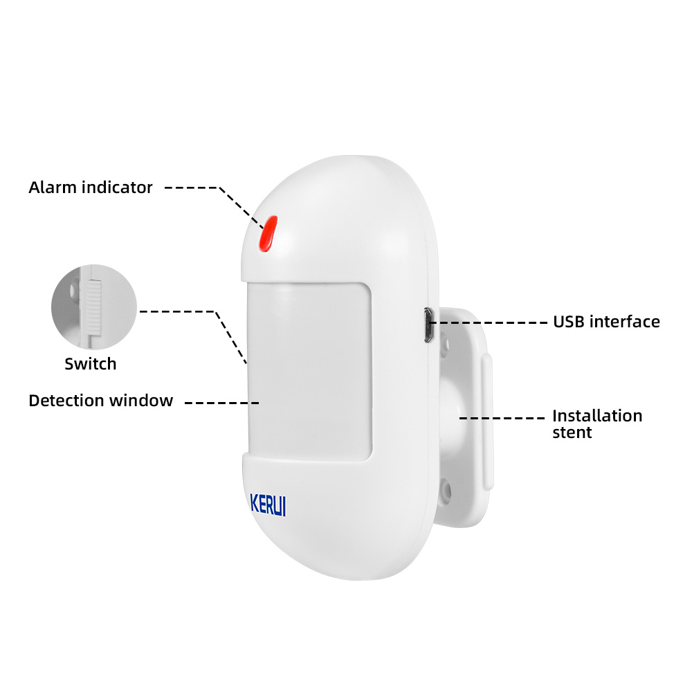KERUI-Sensor de movimiento PIR - Home Security Systems Wireless reseña y precio