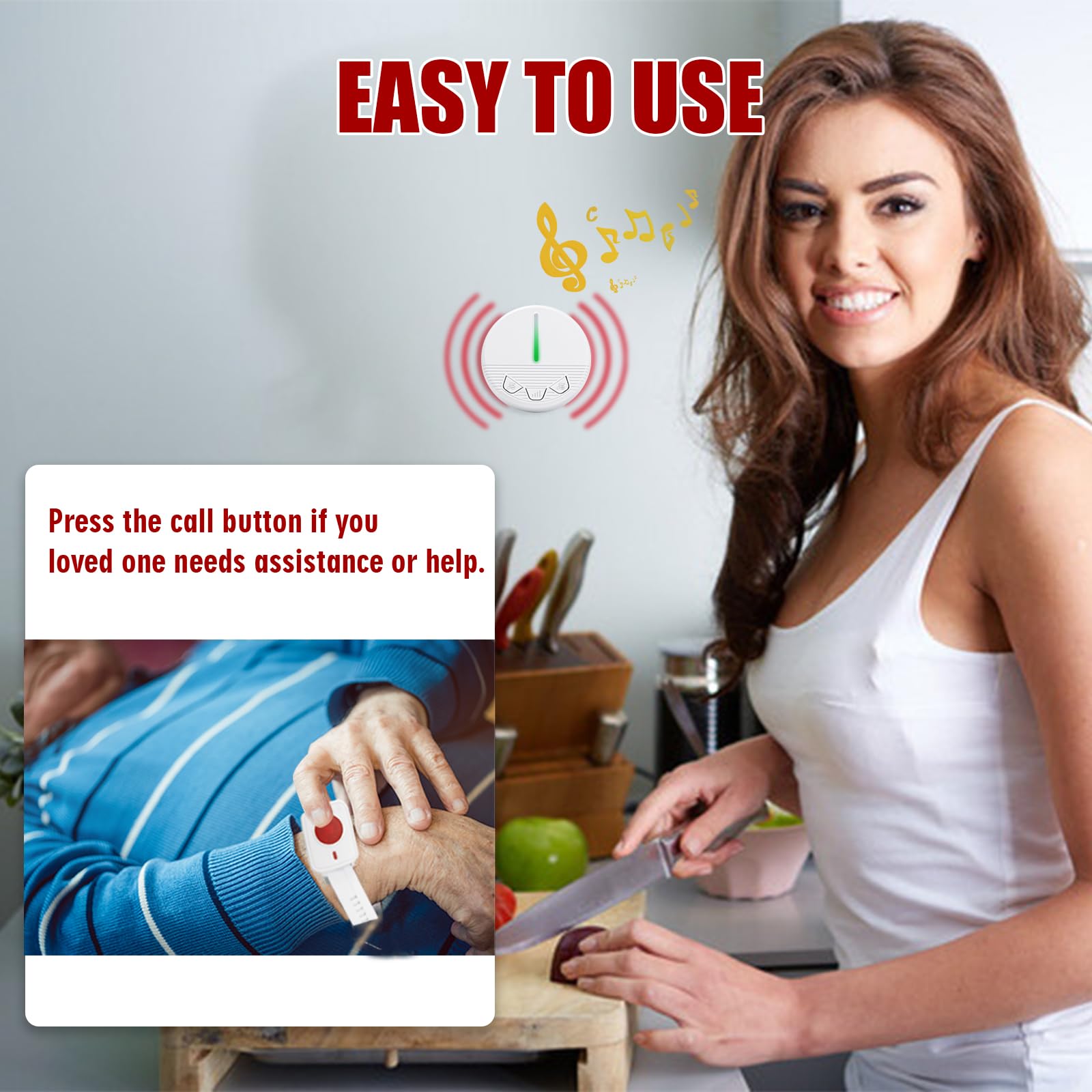 Botón de llamada para cuidador - Home Security For Seniors reseña y precio