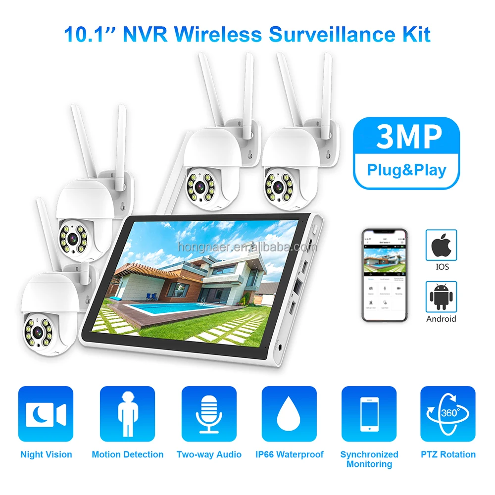 Kit de CCTV Hongnaer 2026, 3MP - Home Security Systems Wireless reseña y precio