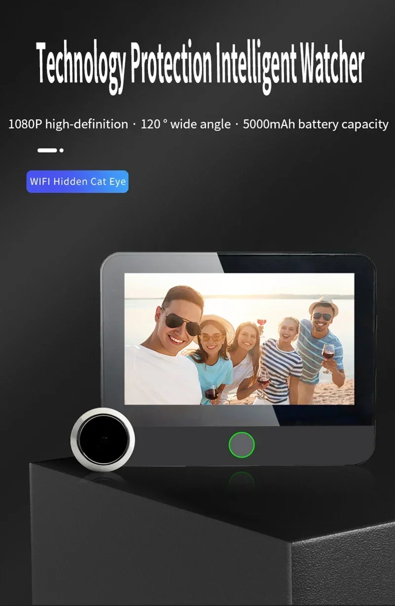 Nuevo WiFi timbre de puerta in - Peephole Camera Viewer reseña y precio