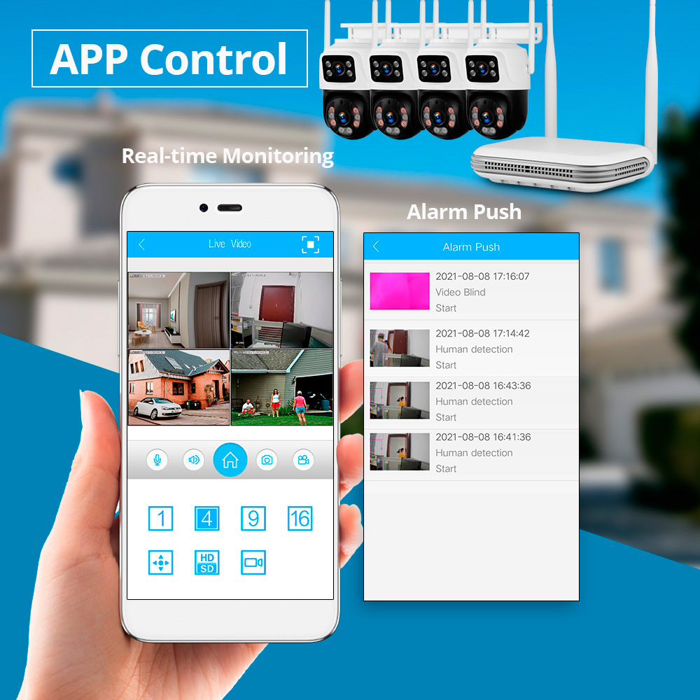 KERUI Impermeable 6MP HD Inalá - Home Security Systems Wireless reseña y precio