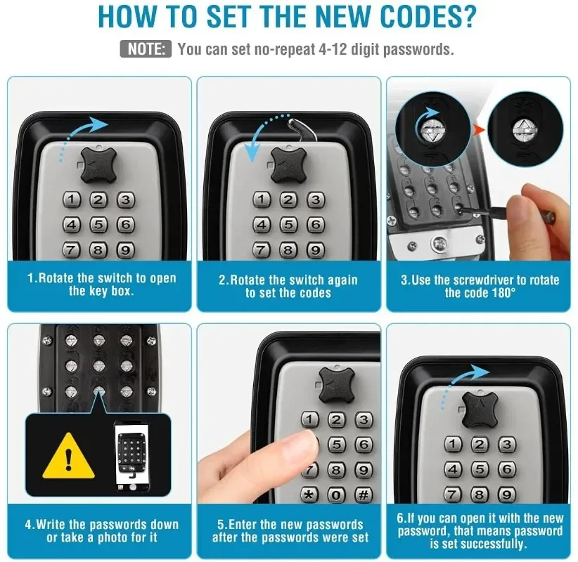 Caja de bloqueo de llave con c - Home Security Key Box reseña y precio