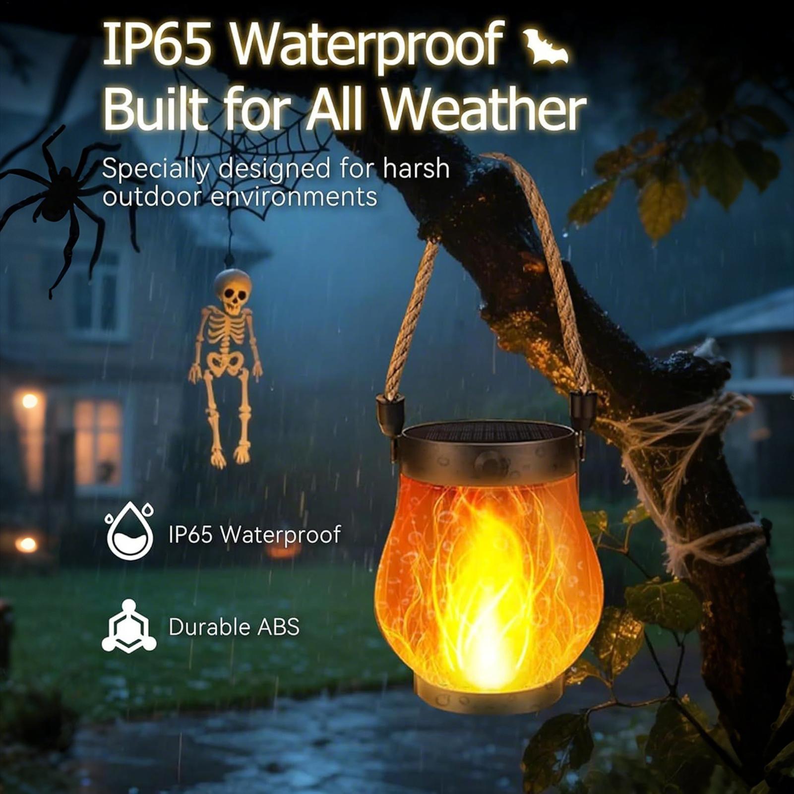 Luces Solares con Llama Parpad - Home Security Yard Sign reseña y precio