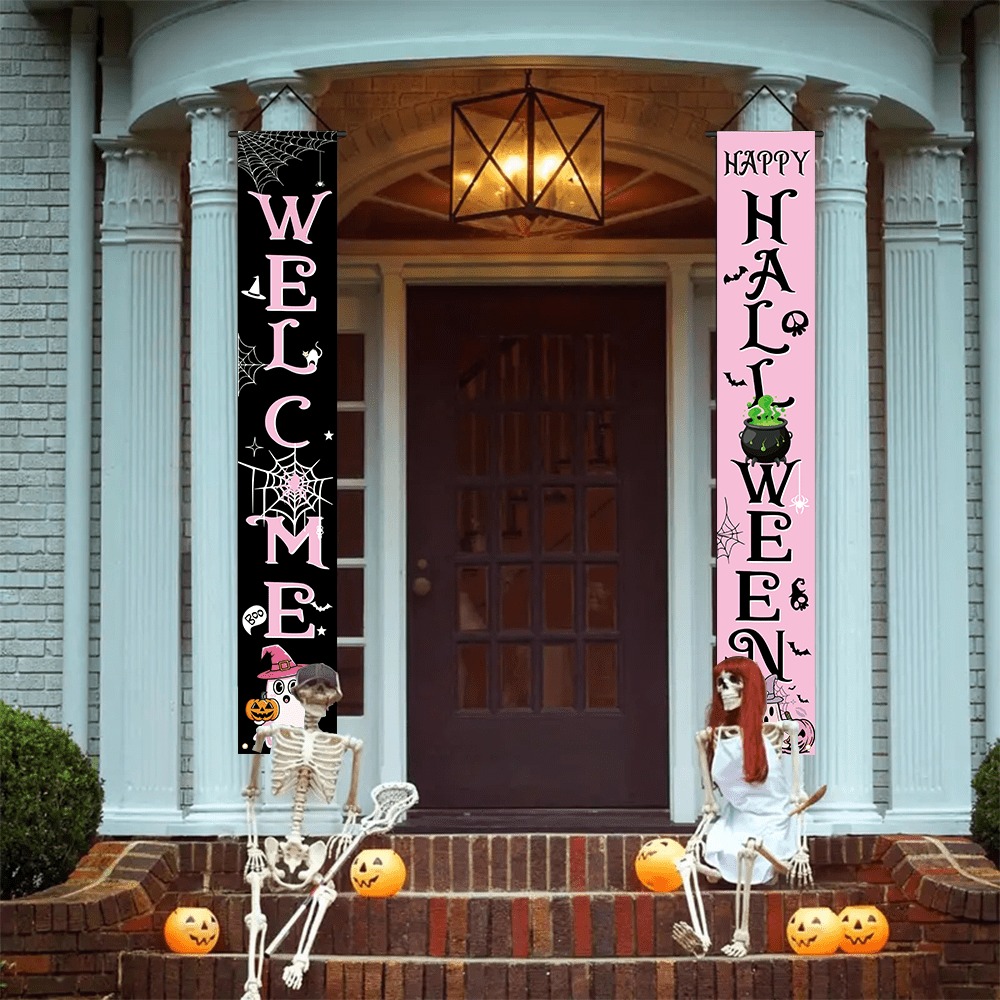 Pancarta de Halloween Rosa y N - Home Security Yard Sign reseña y precio