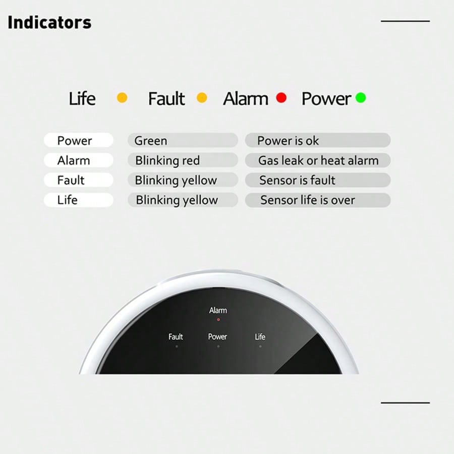 Sensor de alarma de gas WiFi 2 - Home Security With Ai reseña y precio