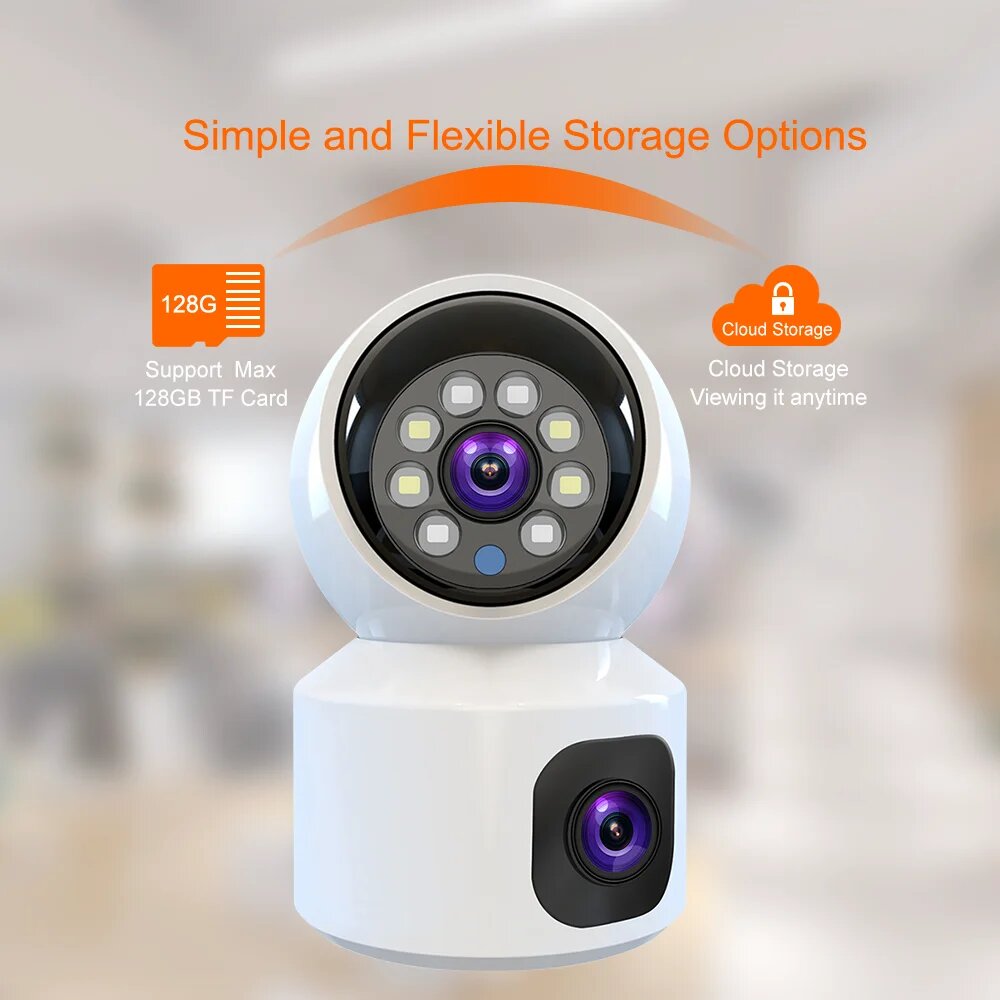 Cámara PTZ WiFi 4G HD de 6MP c - Home Security Robot reseña y precio