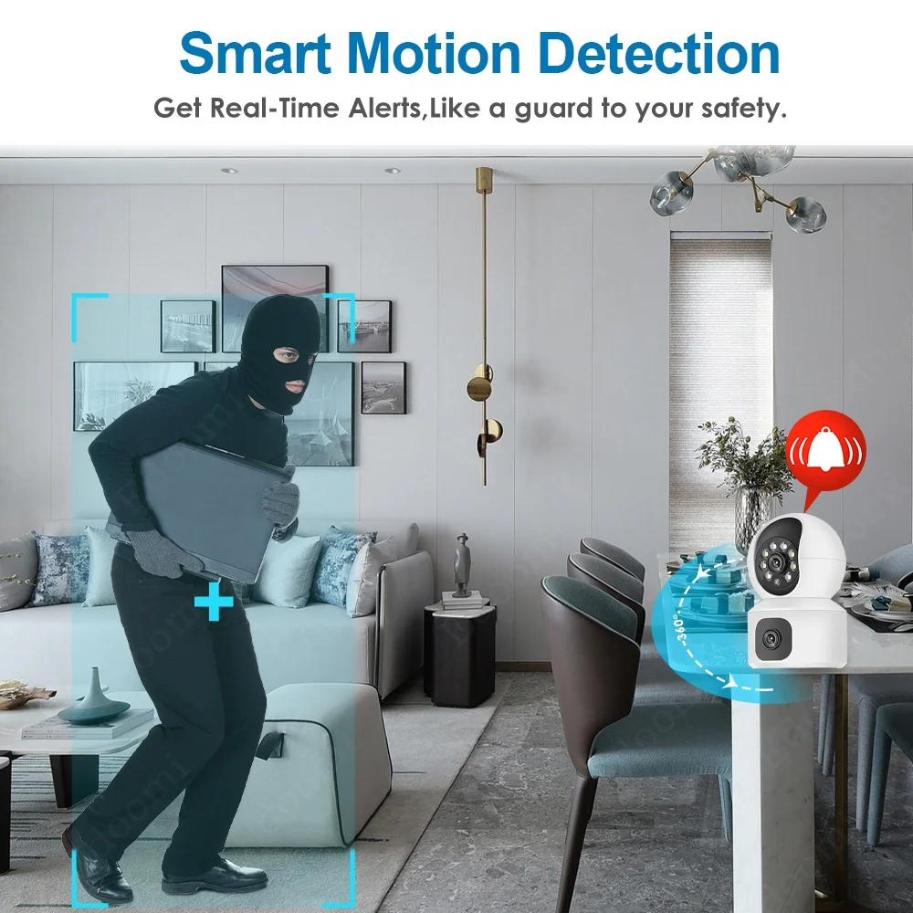 Cámara PTZ WiFi 4G HD de 6MP c - Home Security Robot reseña y precio