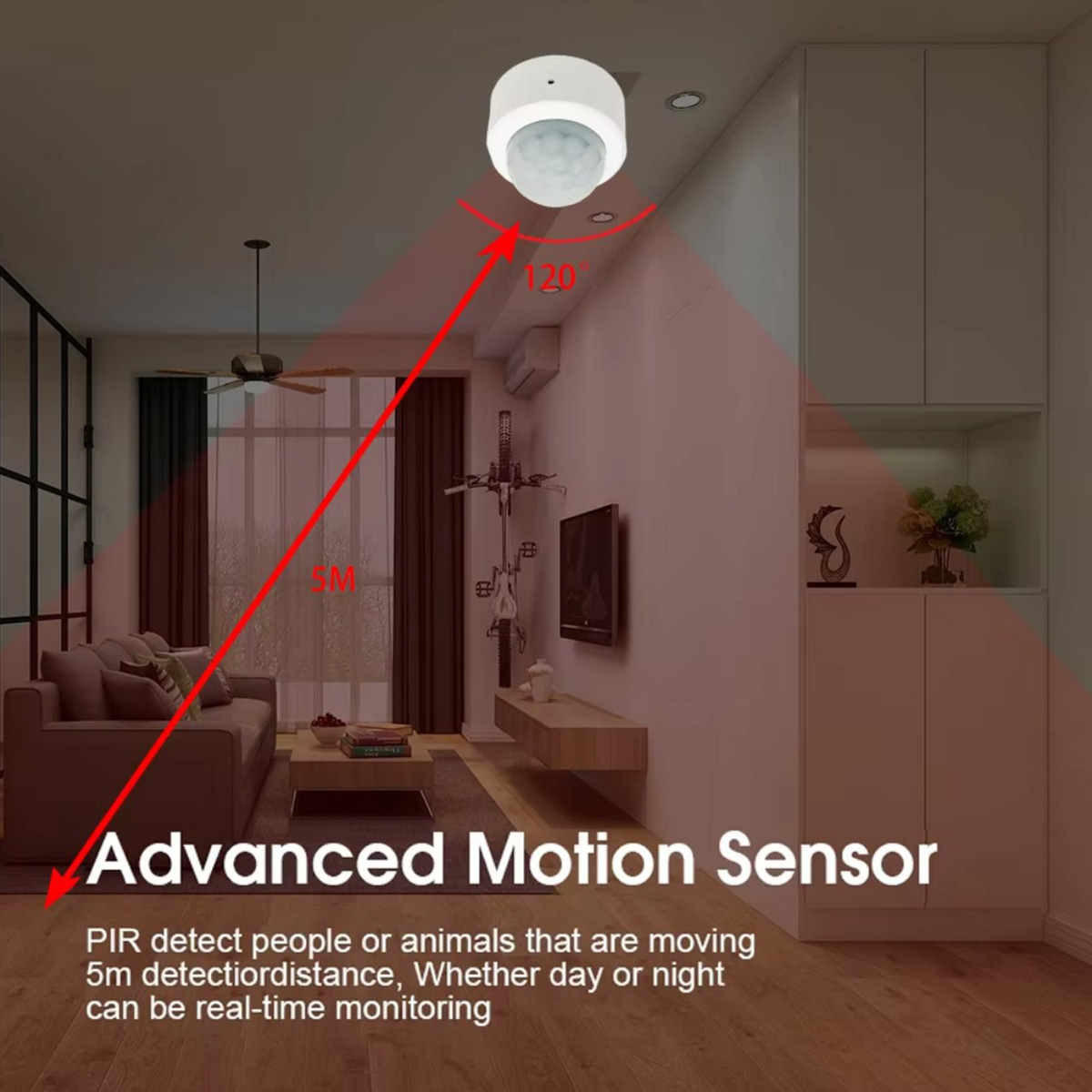 Sensor de Movimiento Humano Zi - Home Security Systems Wireless reseña y precio