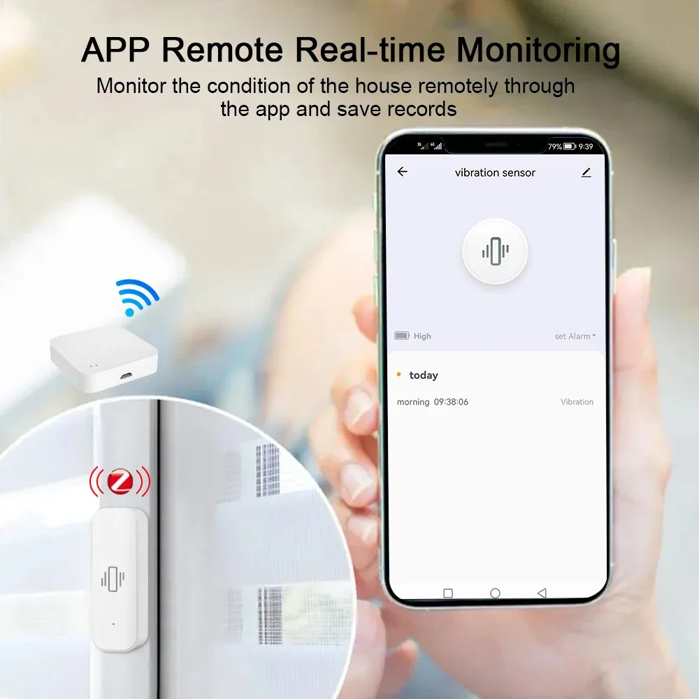 Sensor de vibración inteligent - Home Security App reseña y precio